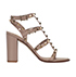 Valentino Rockstud Heeled Sandals, front view