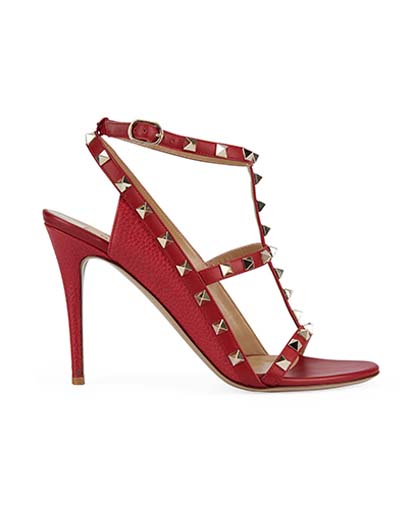 Valentino Rockstud Heels, &pound;220, Shoes, Red, Leather, Front view