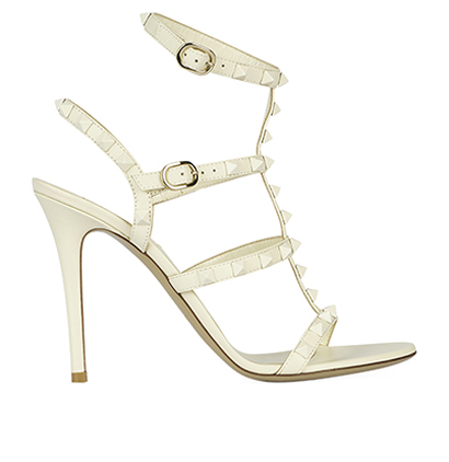 Valentino Rockstud Open Toe Cage Sandals, front view
