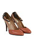 Valentino Two Tone Ankle Strap Heels, side view