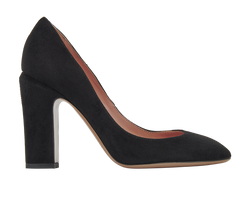 Valentino Vintage Round Pumps, Suede, Black, UK3.5, 3*