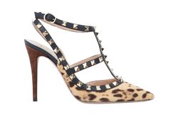 Valentino Rockstud Heels,Pony Hair,Leopard,UK5,DB,B,3*