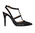 Valentino  Rockstud Crystal Ankle Strap Pumps, front view