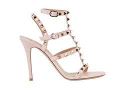 Valentino Rockstud Sandals, Leather, PINK, UK4, DB/B, 4*