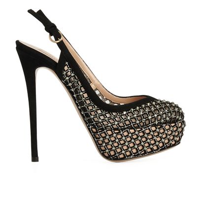 Valentino Crystalized Pumps, front view