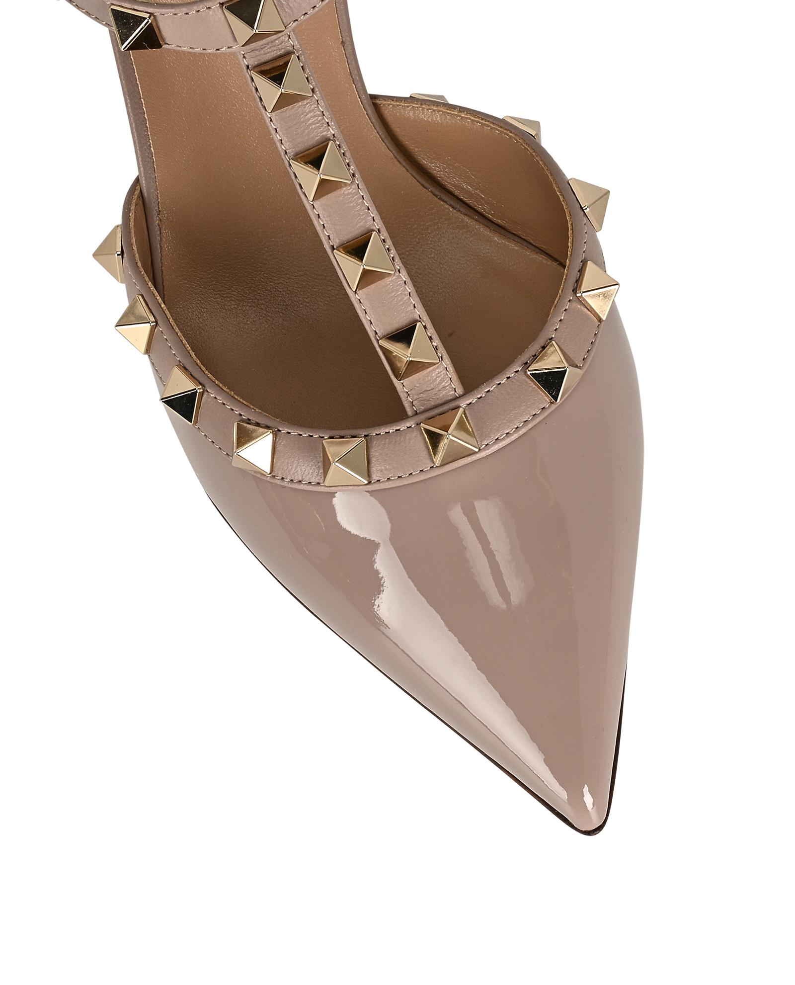 Valentino Rockstud Caged Pump 65, &pound;475, Shoes, Pink, Patent Leather, Other view