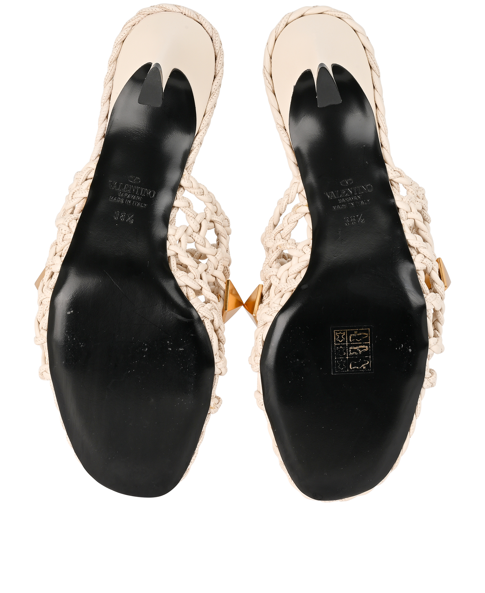 Valentino Rockstud Slides, &pound;195, Shoes, White, Leather, Top view