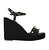 Valentino Rockstud Wedge Sandals, front view