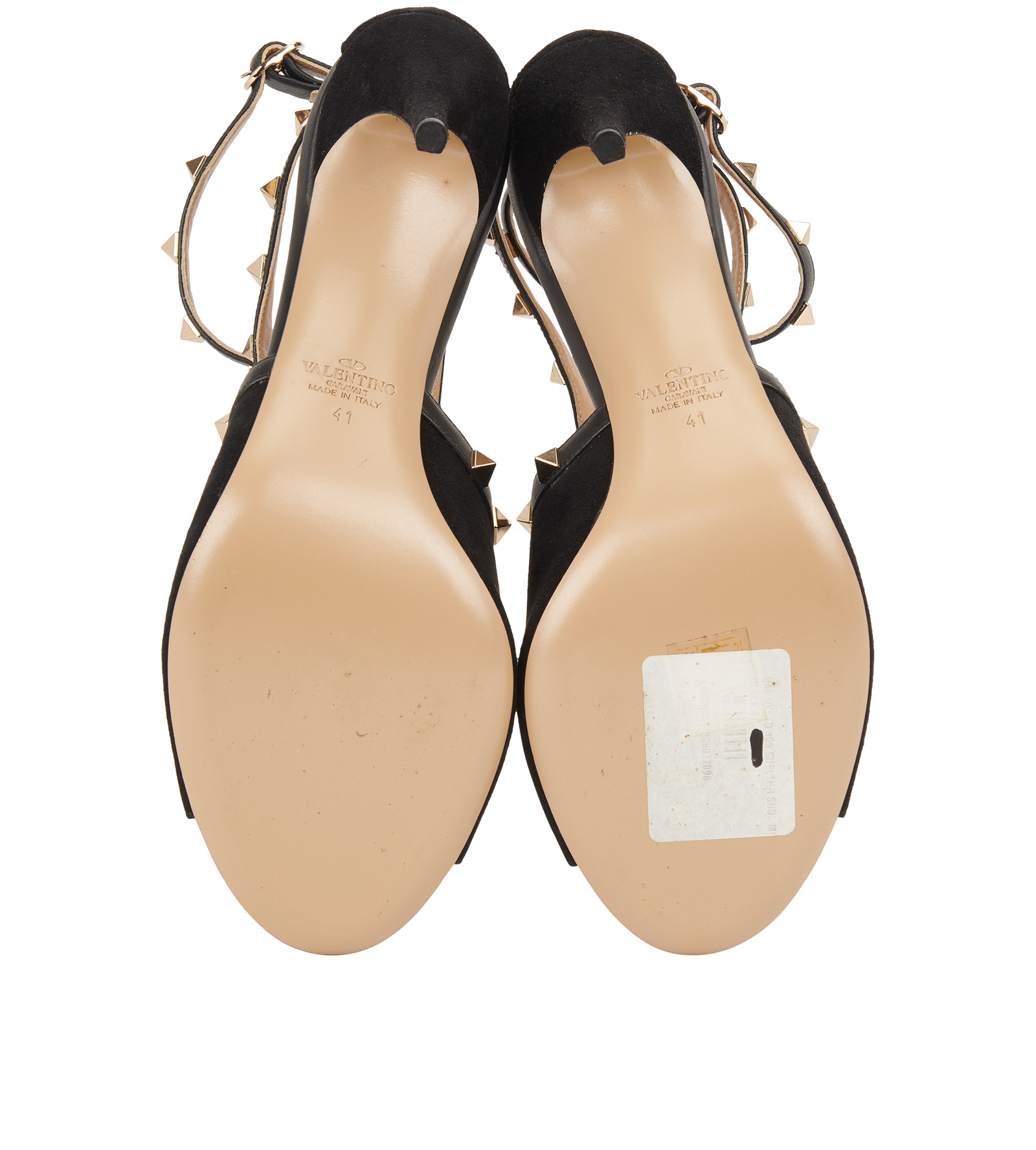 Valentino Rockstud Heels, &pound;220, Shoes, Black, Suede, Top view