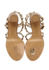 Valentino Rockstud Block Sandals, &pound;220, Shoes, Brown, Leather, Top view
