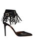 Valentino Fringed Ankle Strap Heels, front view