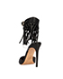 Valentino Fringed Ankle Strap Heels, back view