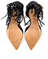 Valentino Fringed Ankle Strap Heels, top view