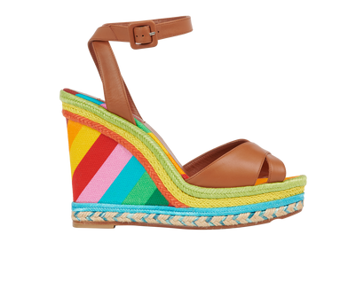 Valentino Rainbow Wedges, front view