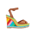 Valentino Rainbow Wedges, front view