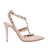 Valentino Rockstud Heeled Sandals, front view