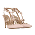 Valentino Rockstud Heeled Sandals, side view