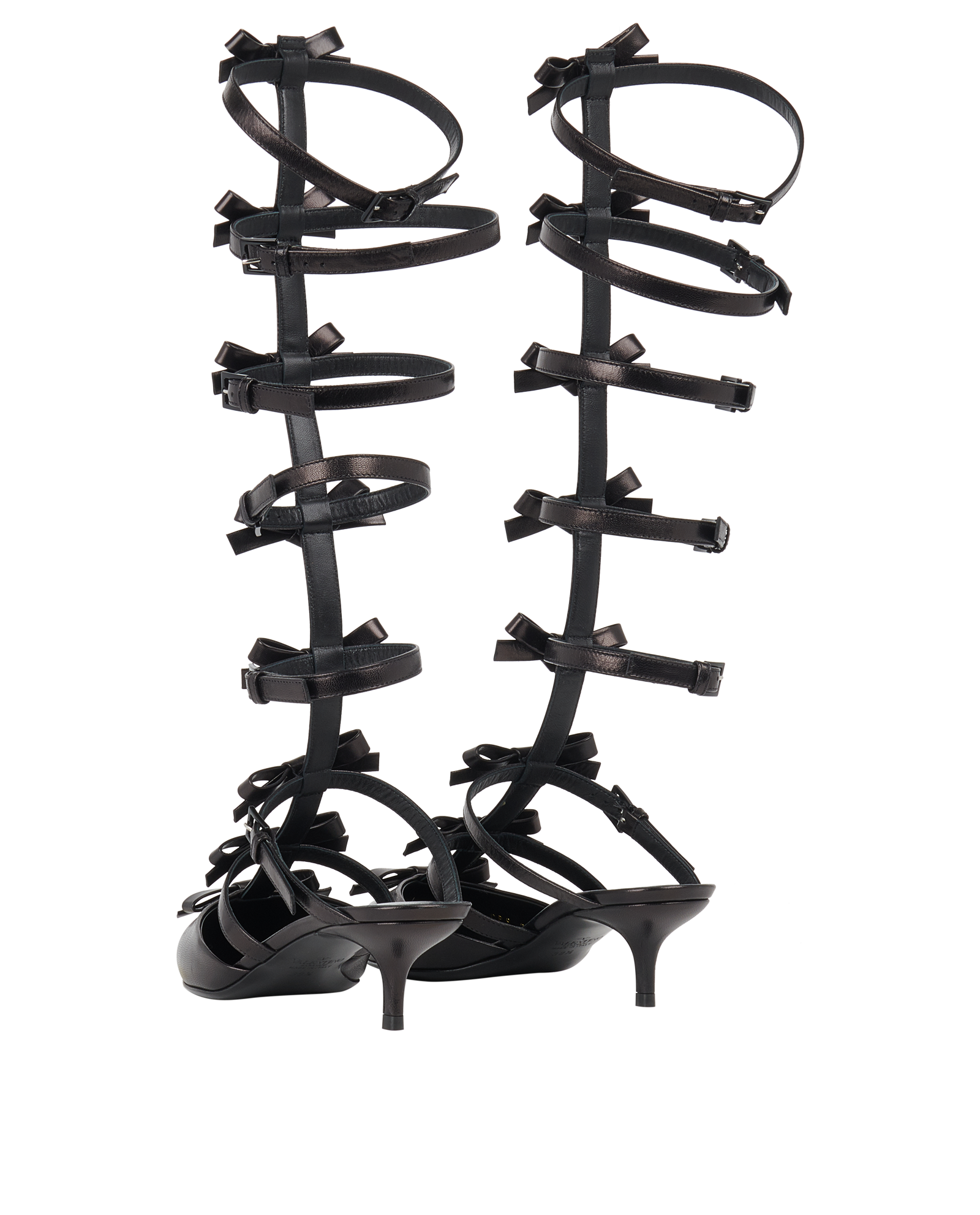 Valentino Gladiator Bow Heels, &pound;450, Shoes, Black, Leather, Back view