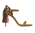 Valentino Rainbow Fringed Sandals, front view