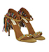 Valentino Rainbow Fringed Sandals, side view