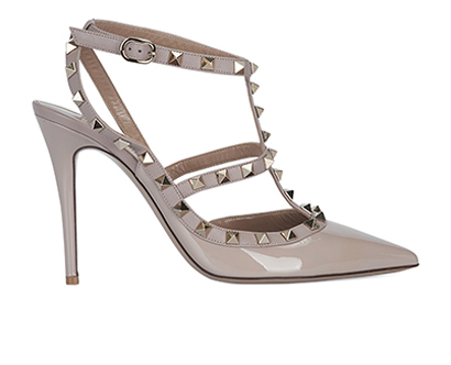 Valentino Rockstud Ankle Strap Pumps, front view