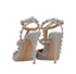 Valentino Rockstud Sling Back 100 Heels, &pound;250, Shoes, Grey, Suede, Back view