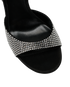 Versace Safety Pin Crystal Sandals, &pound;275, Shoes, Black, Crystal/Satin, Other view