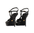 Versace V Sandals Heels, &pound;375, Shoes, Black, Leather, Back view