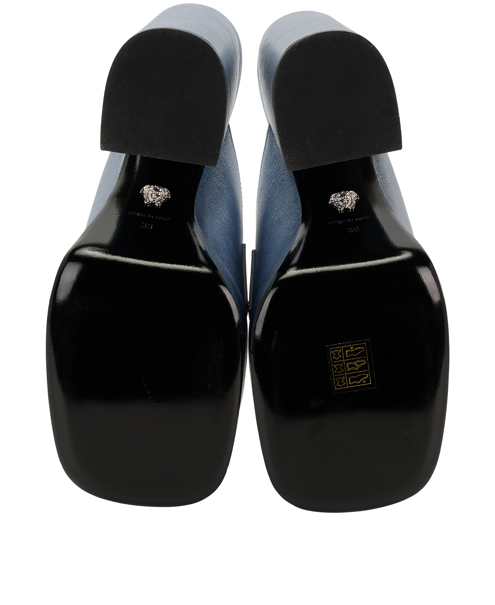 Versace Platform Mules, &pound;230, Shoes, Silver, Leather, Top view