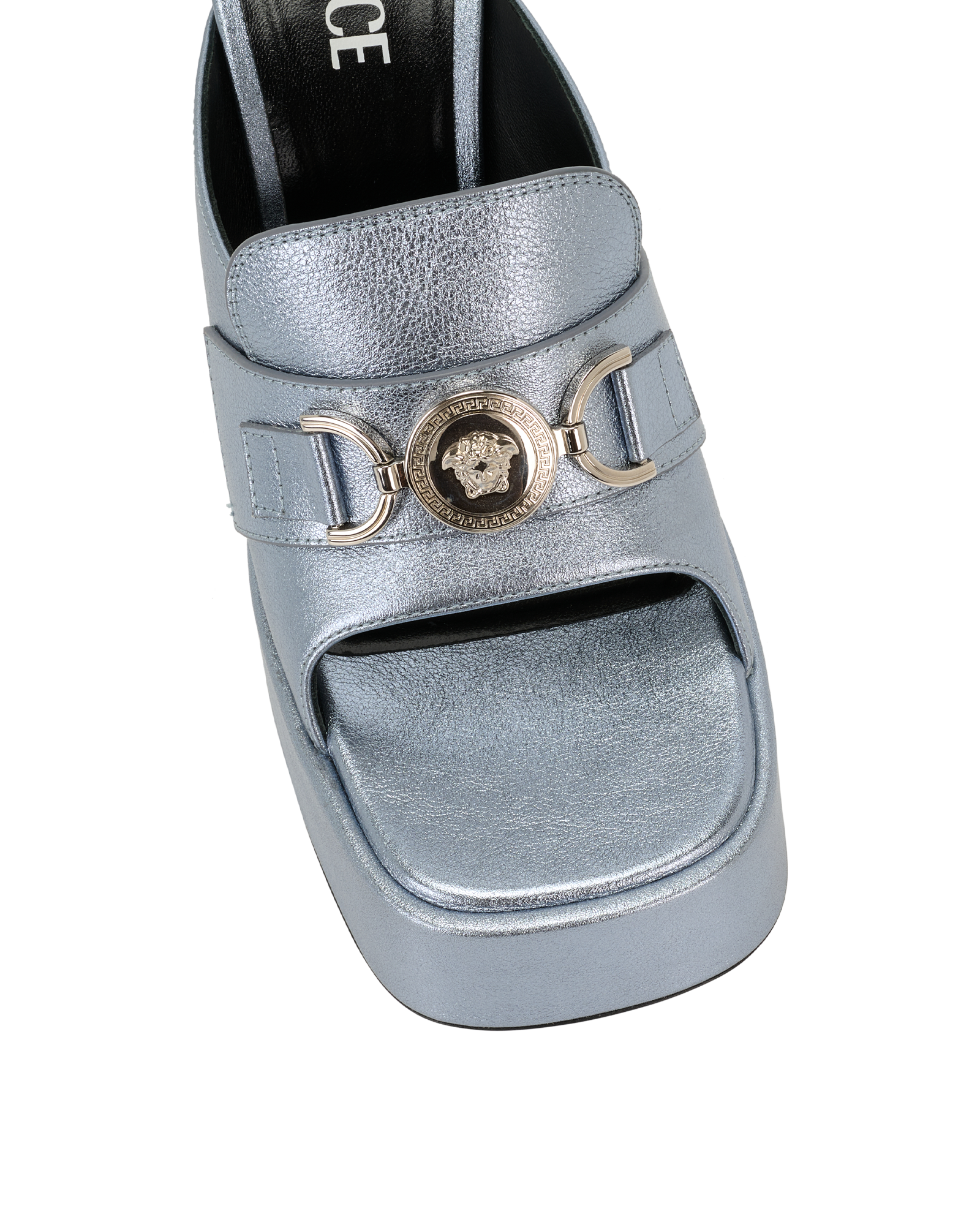 Versace Platform Mules, &pound;230, Shoes, Silver, Leather, Other view