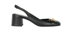 Versace Medusa Slingbacks, Leather, Black, UK 7, DB/B, 3*