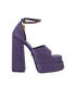 Versace Embellished Aevitas Platform Heels, &pound;230, Shoes, Purple, Satin, Front view