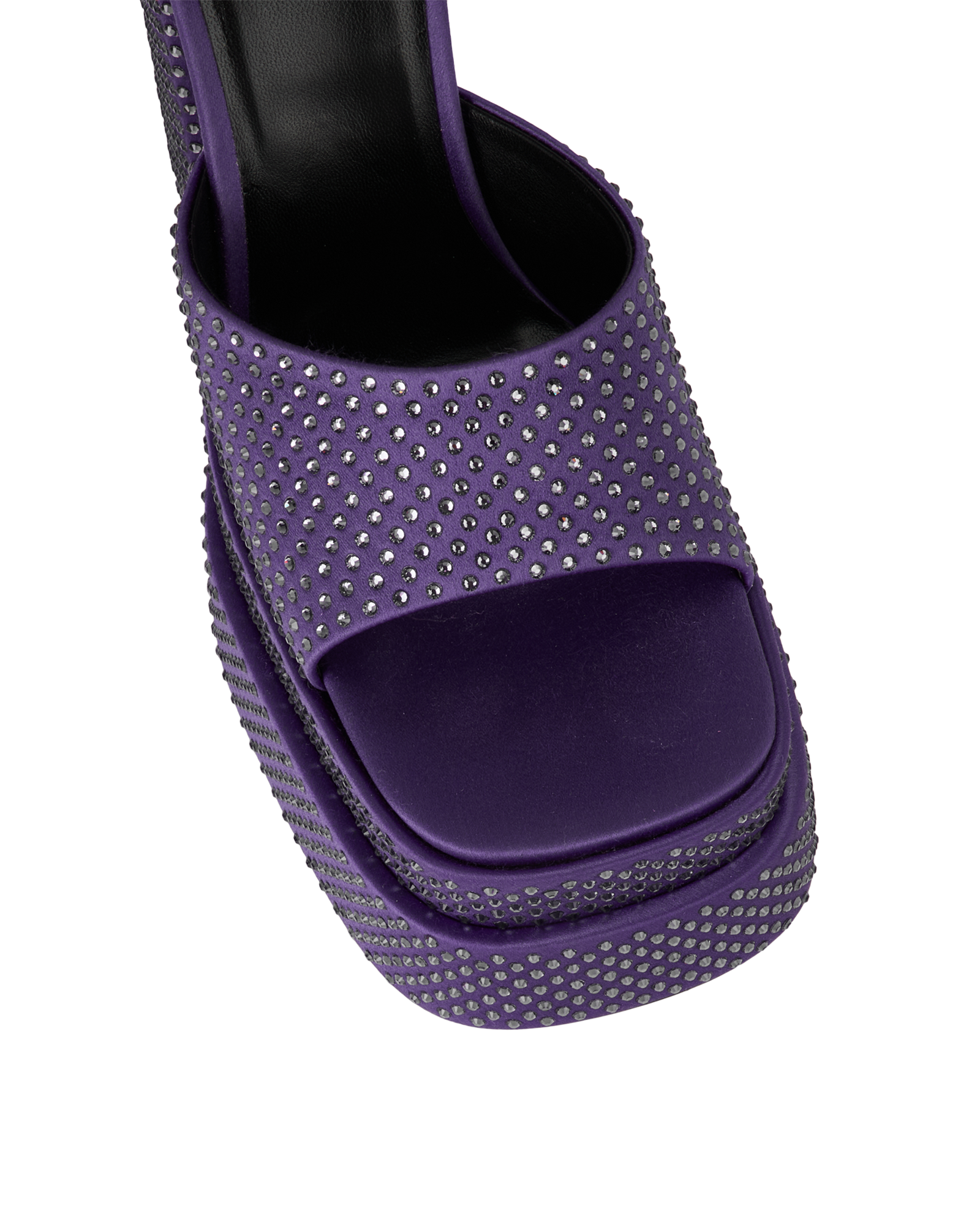 Versace Embellished Aevitas Platform Heels, &pound;230, Shoes, Purple, Satin, Other view