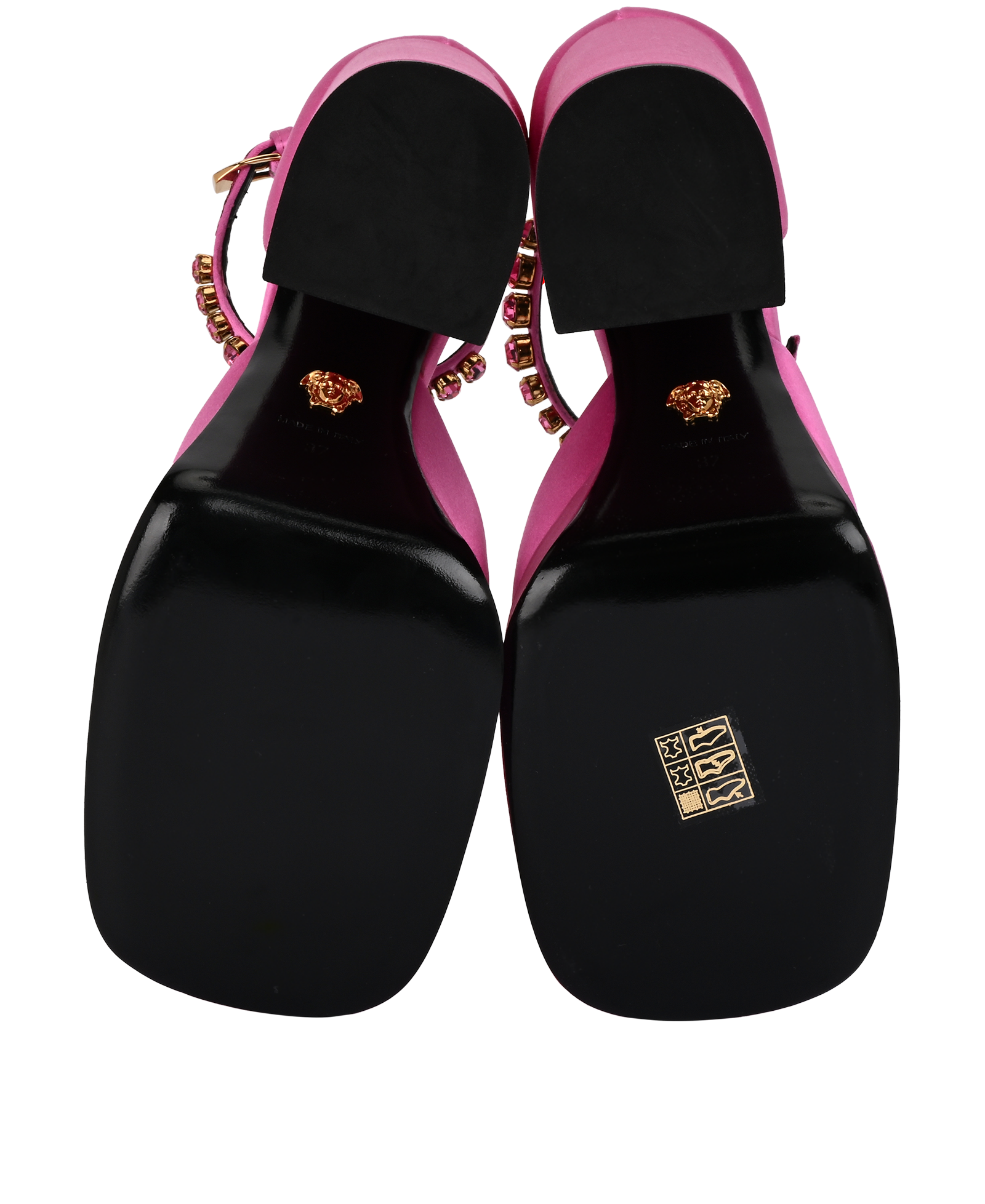 Versace Aevitas Platform Heels, &pound;250, Shoes, Pink, Satin, Top view