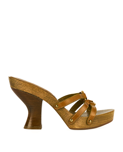 Yves Saint Laurent Strappy Clogs Mules, front view