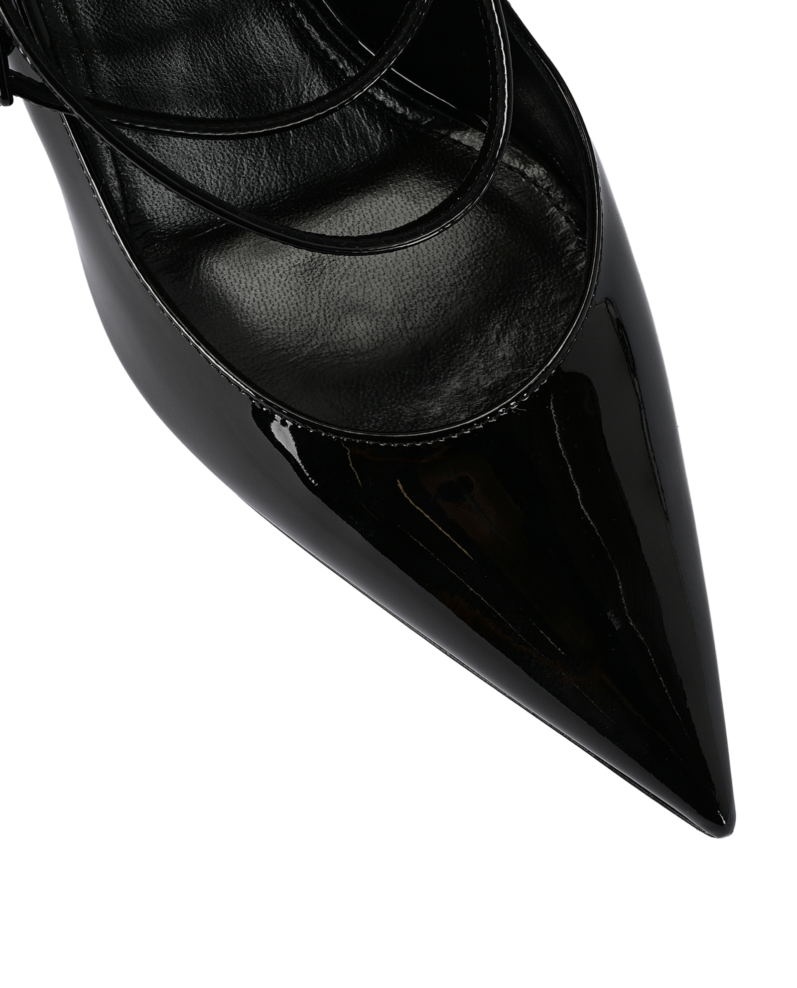 Saint Laurent Ankle Straps Pumps, &pound;160, Shoes, Black, Patent Leather, Other view