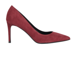 Saint Laurent Pointy Pumps,Suede,Maroon,UK4.5,DB,B,3*