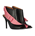 Balenciaga Ruffled Two-Tone Peep-toe Heels, side view
