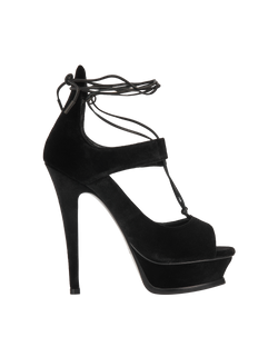 Saint Laurent Tribute 105 Sandals, Velvet, UK4, 3*