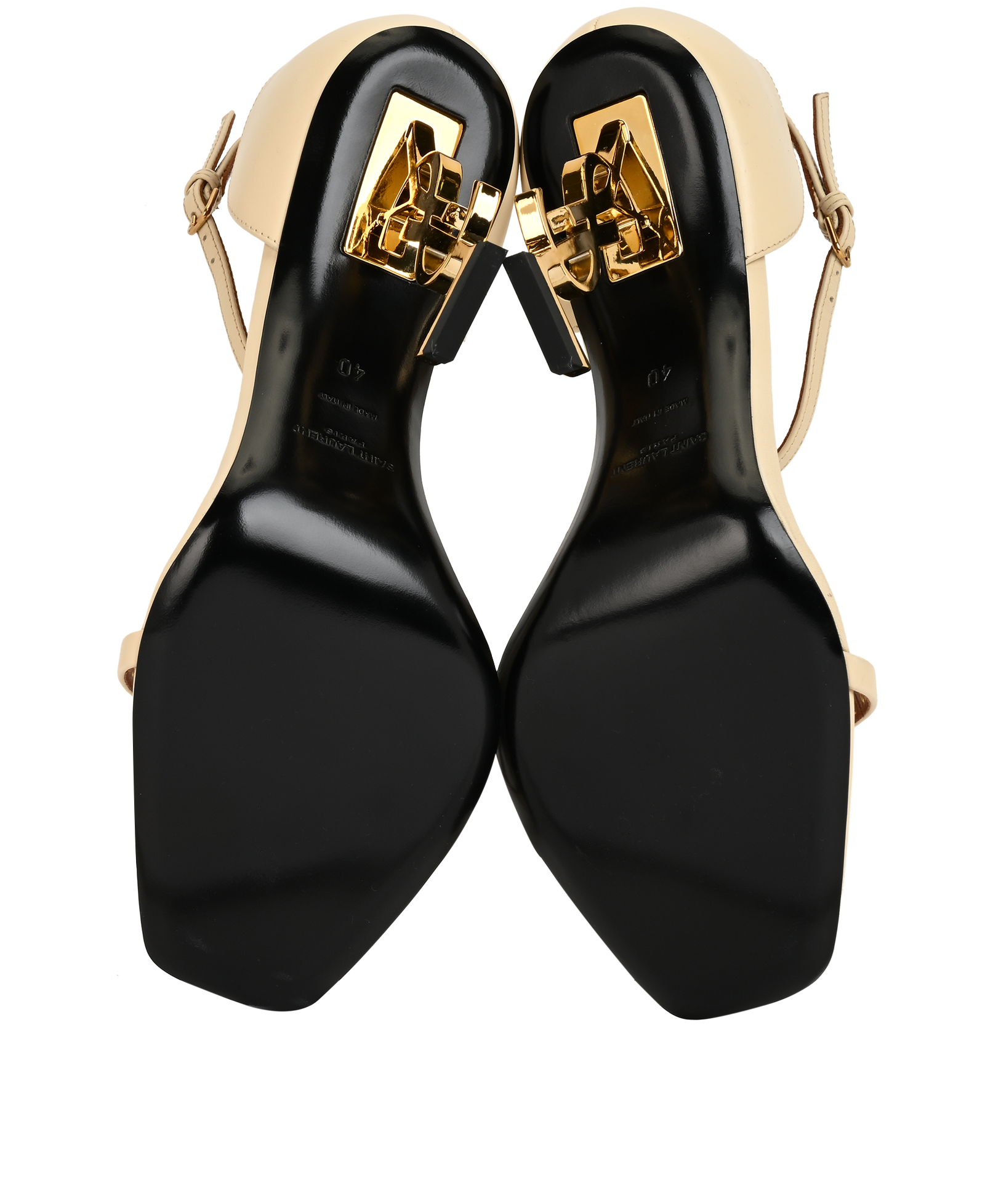 Saint Laurent Opyum Sandals 110, &pound;450, Shoes, Cream, Leather, Top view