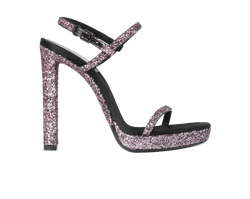 Saint Laurent Glitter Hall 105 Sandals, Sequins, Purple, UK4.5, 4*