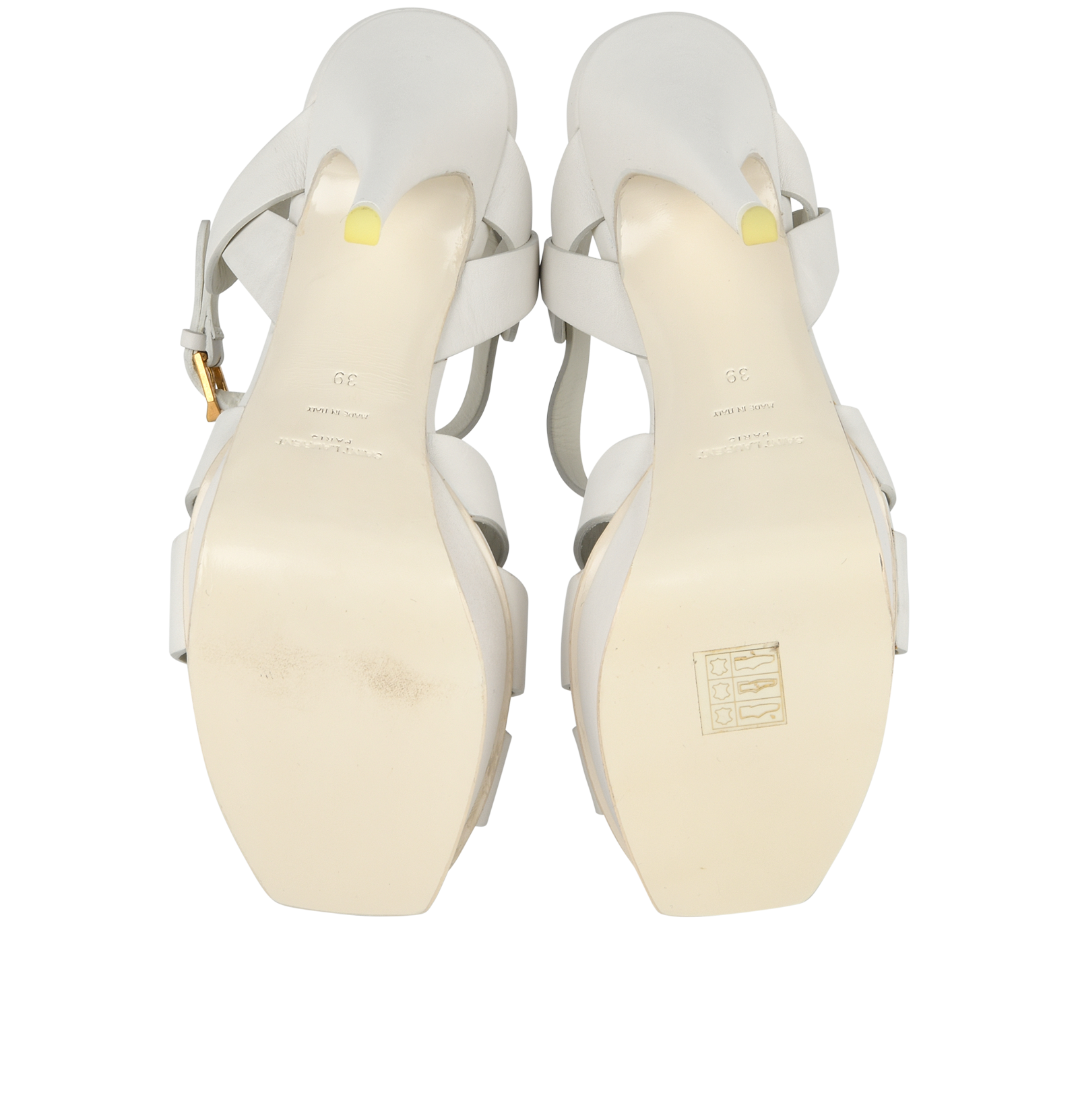 Saint Laurent Tribute Heels, &pound;250, Shoes, White, Leather, Top view