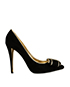 Yves Saint Laurent Clara Black Bows Heels, front view