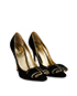 Yves Saint Laurent Clara Black Bows Heels, side view