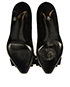 Yves Saint Laurent Clara Black Bows Heels, top view