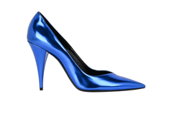 Saint Laurent Kiki Pumps, Patent, Blue, UK7.5, B, 2*