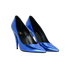 Saint Laurent Kiki Pumps, &pound;175, Shoes, Blue, Patent Leather, Side view