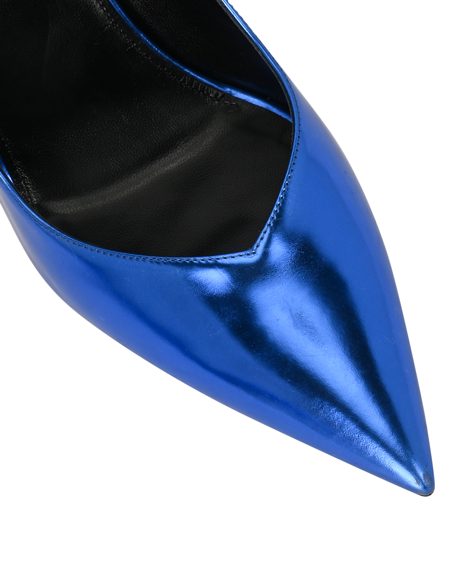 Saint Laurent Kiki Pumps, &pound;175, Shoes, Blue, Patent Leather, Other view