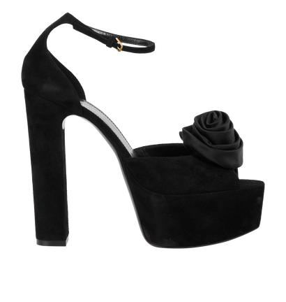 Saint Laurent Floral Jodie Platform Heels, front view