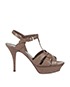 Yves Saint Laurent Tribute Embossed Sandals, front view
